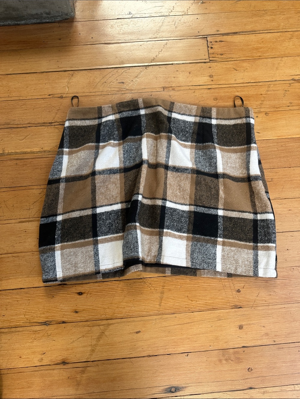 Womens High Waist Plaid Skirt Bodycon Pencil Wool Mini Skirt